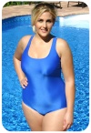 This line of cheap plus size swimwear is ideal for women who want to swim regularly and who aren't looking for a fashion item